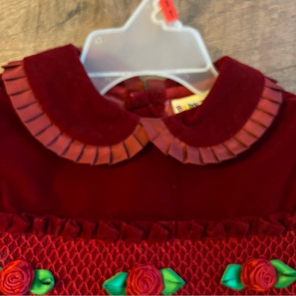 Vintage Baby Togs Smocked Jumpsuit
Romper Bubble Leg Collar Velour Girls 24M - Picture 2 of 15